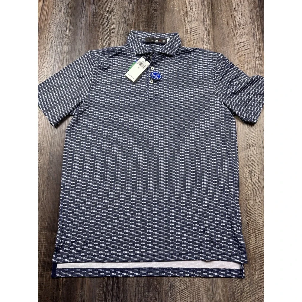 RLX Ralph Lauren Performance Golf Allover Print Polo  Shirt Men's Size M New